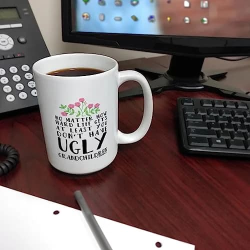 ThisWear At Least Don't Have Ugly Grandchildren 15oz Coffee Mug | Funny Gift for Grandparents (70-120 chars) thumbnail 6
