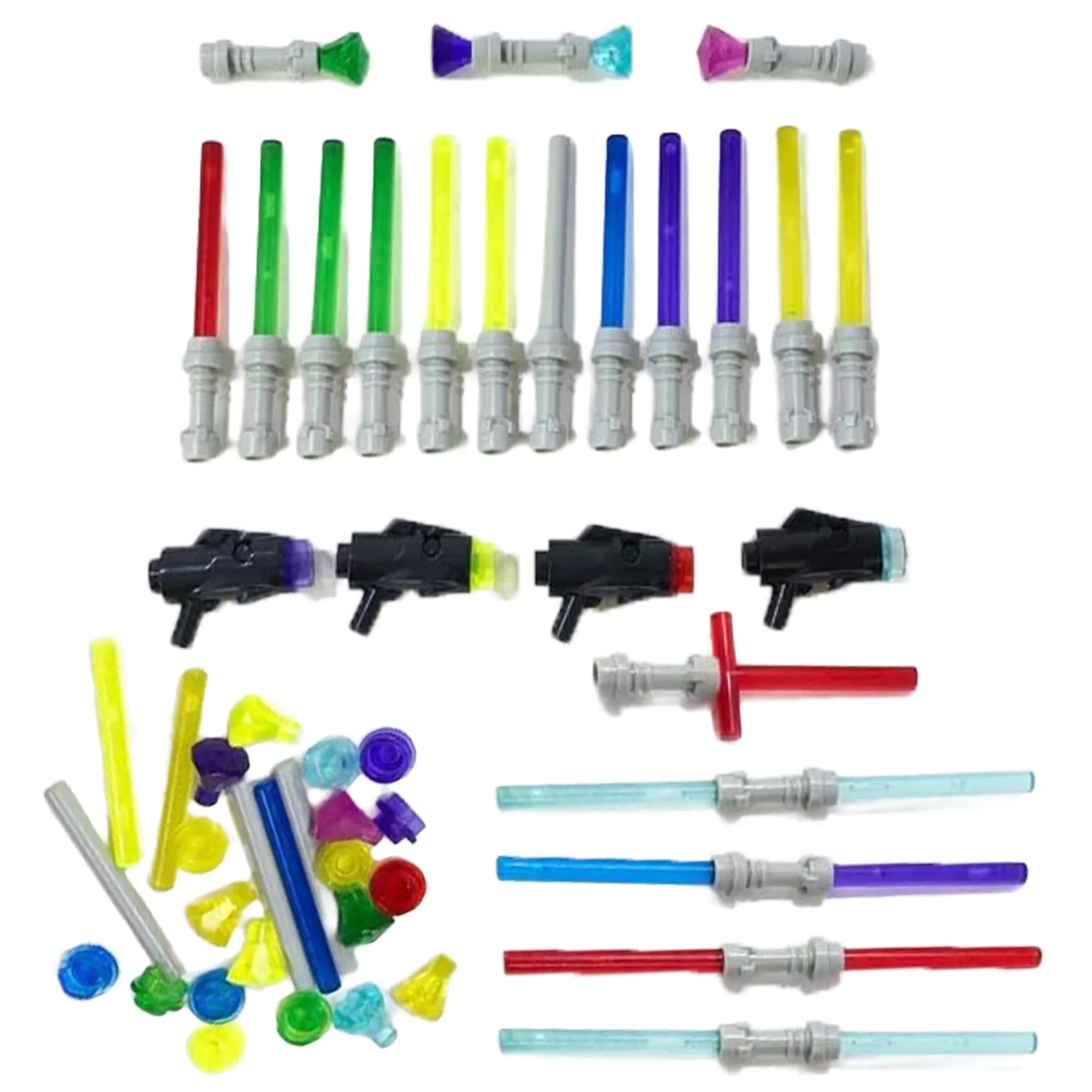 Brick Loot Weapons Pack for Boys Building Block Accessories 80pcs | Compatible with Minifigures & Major Brands — Multicolor