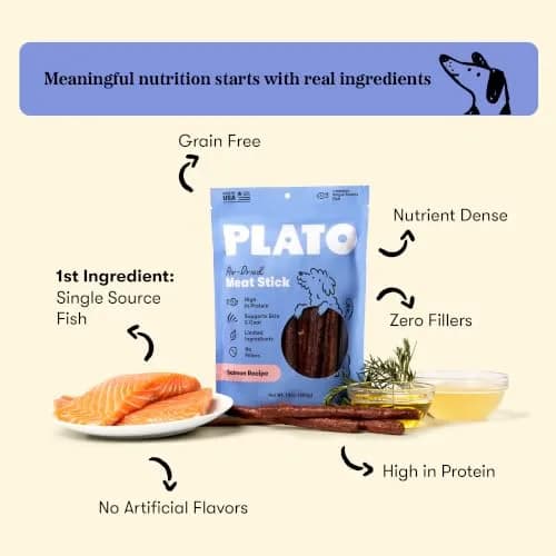 PLATO Meat Sticks Lamb Dog Treats 10 oz | High-Protein Air-Dried Soft Chews with Omega Fish Oil thumbnail 2
