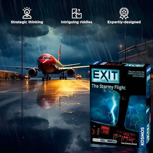 Thames & Kosmos EXIT: The Stormy Flight | Family & Kids Card Game, 1-4 Players, 2-Hour Adventure thumbnail 6