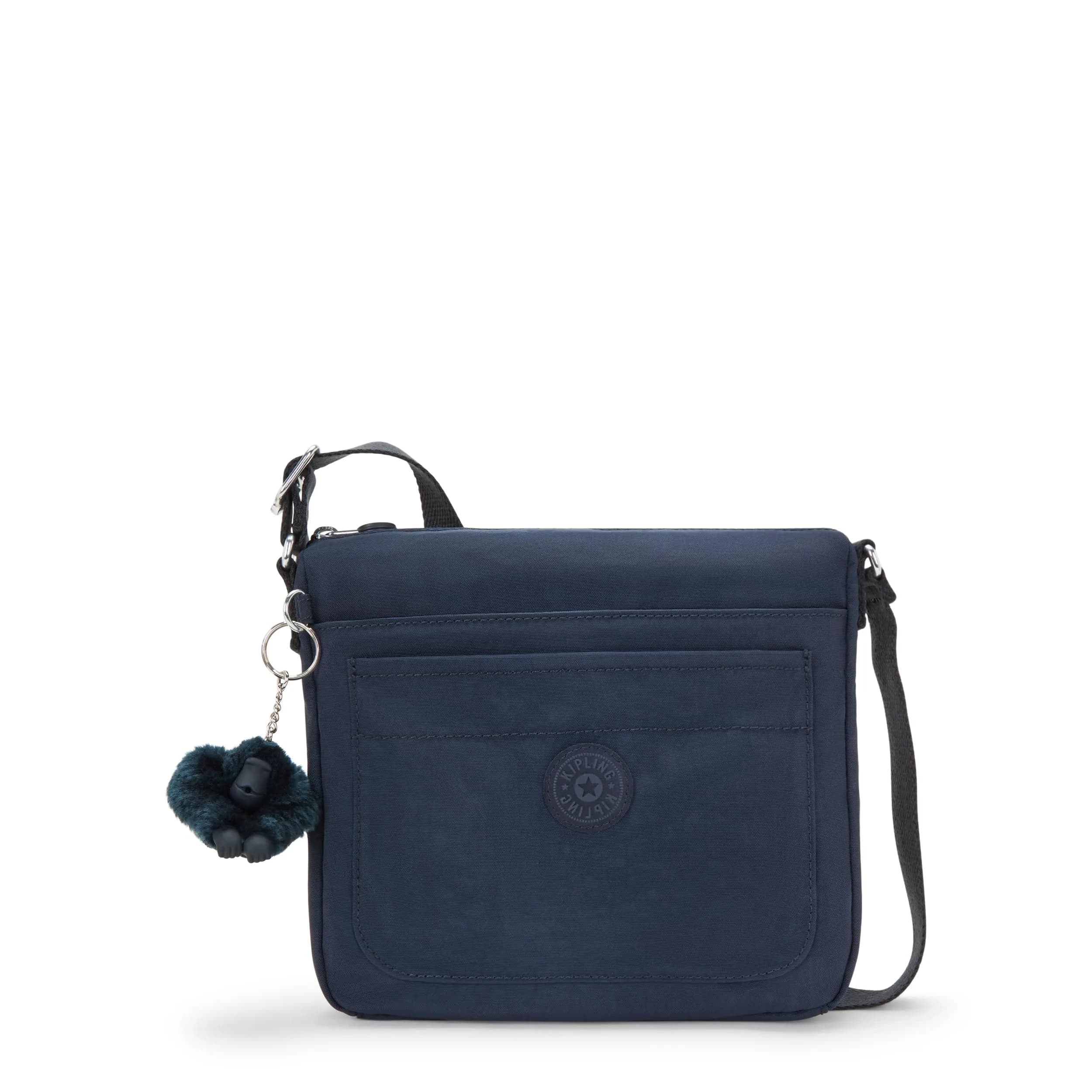 Kipling Sebastian Crossbody Bag 23cm (9") | Lightweight & Durable Nylon Messenger Bag — Blue Bleu