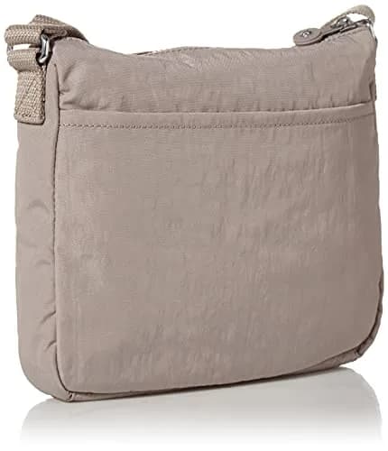 Kipling Sebastian Crossbody Bag Grey Gris 25cm (9"L x 8.5"H x 1.75"D) | Lightweight Water-Resistant Nylon Messenger thumbnail 4