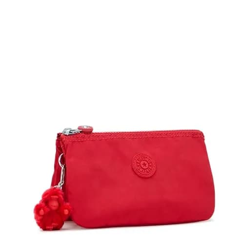 Kipling Women's Creativity Large Pouch Red Rouge | Lightweight Travel Organizer 19cm (7.5in) thumbnail 4