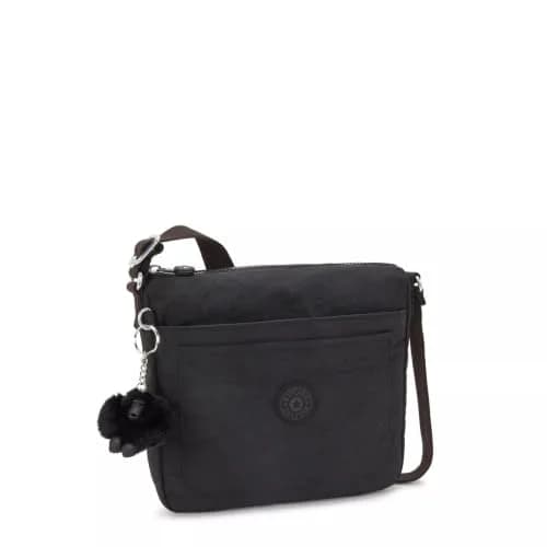 Kipling Sebastian Crossbody Bag Black Noir 21.59cm (8.5")H x 12.7cm (5")W x 4.45cm (1.75")D | Lightweight & Durable Nylon Messenger thumbnail 6
