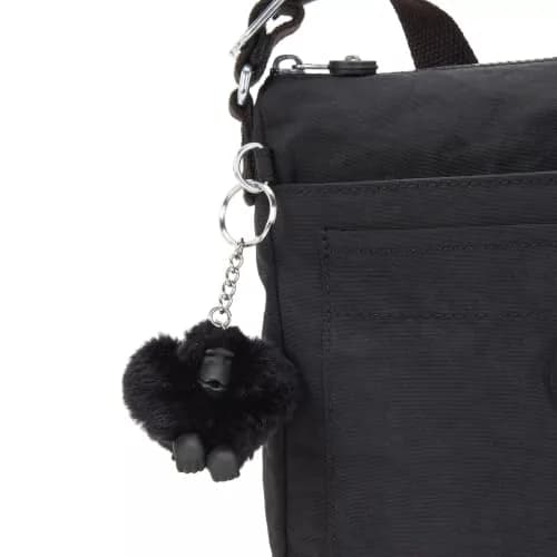 Kipling Sebastian Crossbody Bag Black Noir 21.59cm (8.5")H x 12.7cm (5")W x 4.45cm (1.75")D | Lightweight & Durable Nylon Messenger thumbnail 7