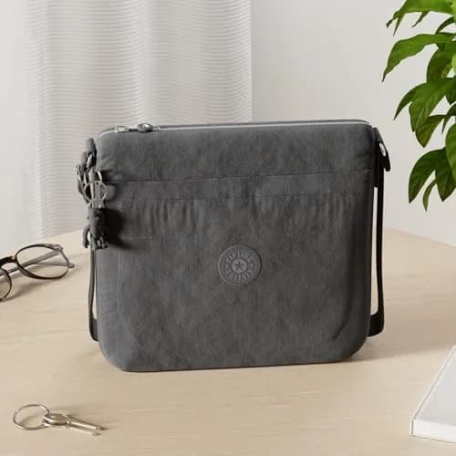 Kipling Sebastian Crossbody Bag Black Noir 21.59cm (8.5")H x 12.7cm (5")W x 4.45cm (1.75")D | Lightweight & Durable Nylon Messenger thumbnail 3