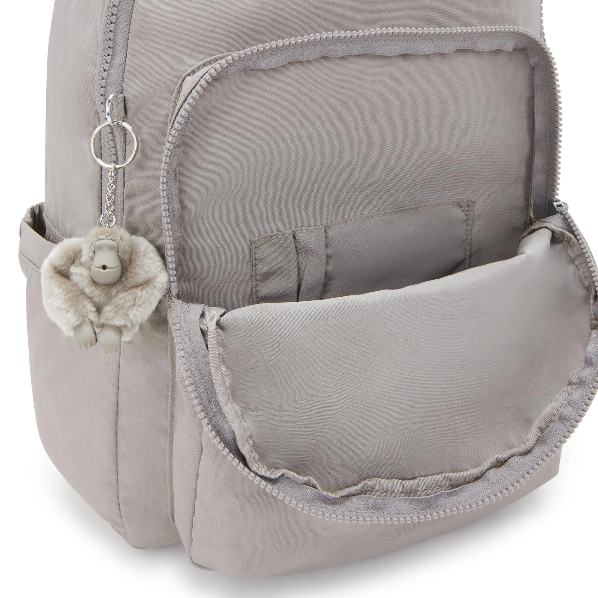 Kipling Seoul Large Laptop Backpack 25L (0.9 cu ft) | Water-Resistant Grey Bag for 15" Laptops - view 5