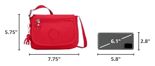 Kipling Women's Sabian Mini Crossbody Bag Red Rouge | Lightweight Everyday Purse, Shoulder Bag (2 L) thumbnail 3