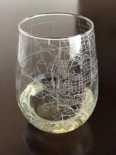 Or Something Stemless 17oz Wine Glass Urban City Map Colorado Springs Colorado | Dishwasher Safe, Made in USA thumbnail 1
