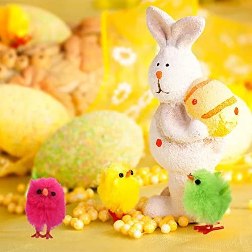 TUPARKA Mini Easter Chicks 3cm (1.2 inch) Pack of 12 | Cute Chenille Decorations for Easter Party thumbnail 5