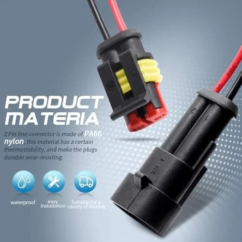 G 2 Pin Waterproof Connector 5 Kit | IP67 Rated Electrical Connectors for Automotive and Marine Use thumbnail 4