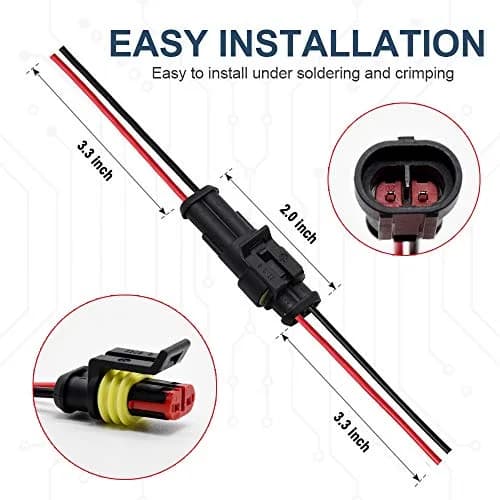 G 2 Pin Waterproof Connector 5 Kit | IP67 Rated Electrical Connectors for Automotive and Marine Use thumbnail 6