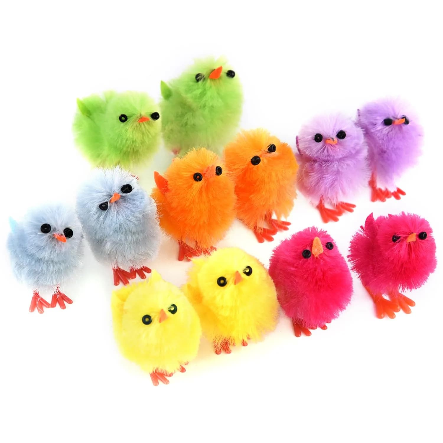 TUPARKA 36Pcs Mini Easter Chicks 1.2" Vibrant Colors | ASTM Tested Safe Plush Toy - main product image