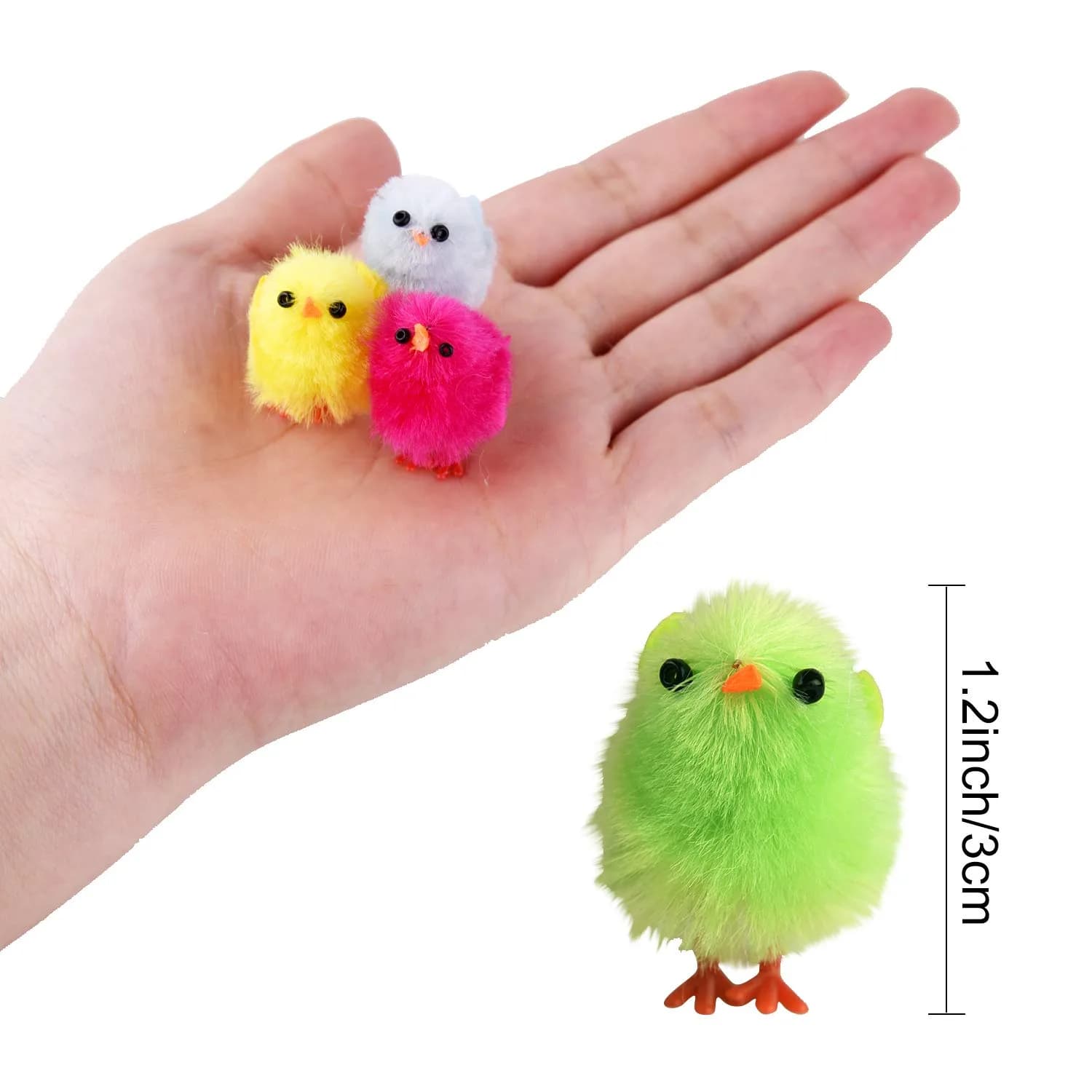 TUPARKA 36Pcs Mini Easter Chicks 1.2" Vibrant Colors | ASTM Tested Safe Plush Toy - view 2
