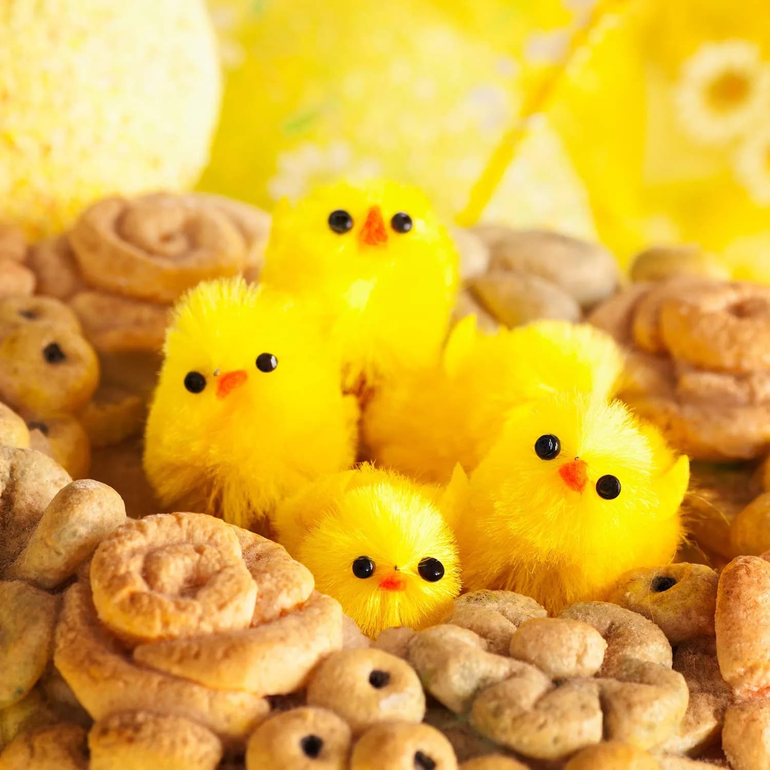 TUPARKA 36Pcs Mini Easter Chicks 1.2" Vibrant Colors | ASTM Tested Safe Plush Toy - view 4