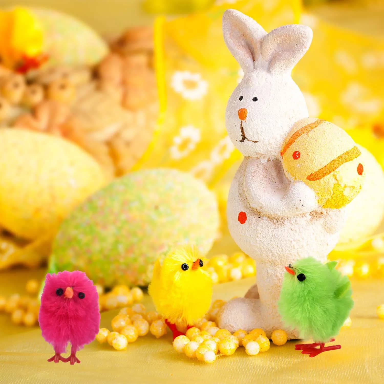 TUPARKA 36Pcs Mini Easter Chicks 1.2" Vibrant Colors | ASTM Tested Safe Plush Toy - view 5