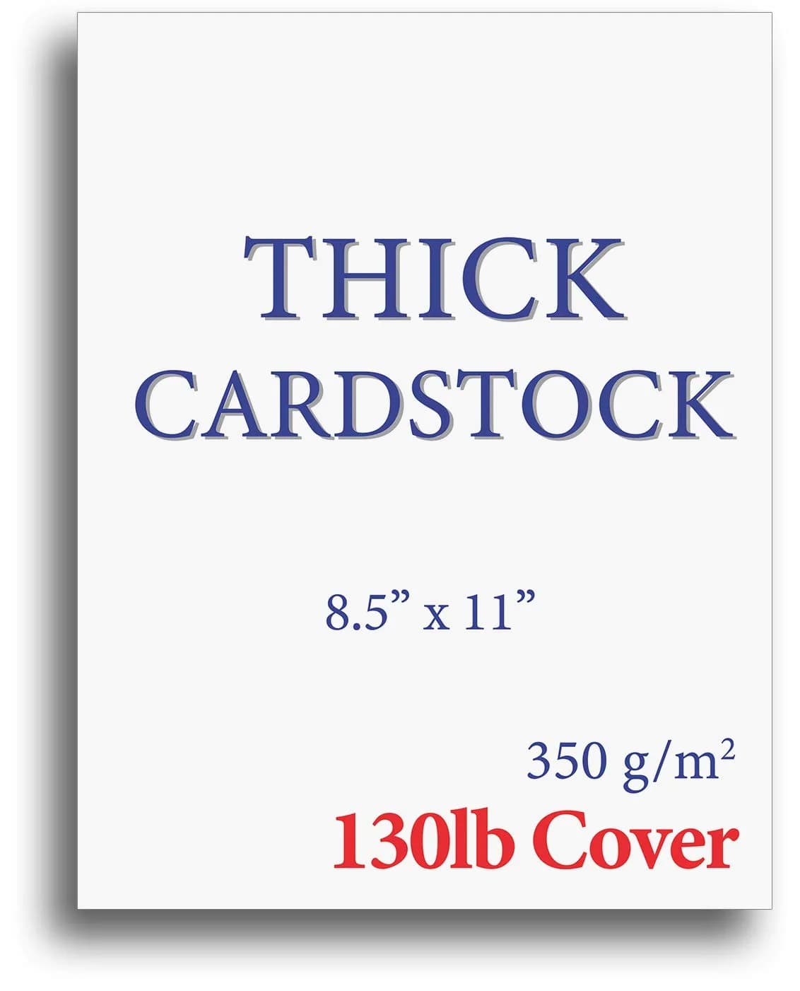 Desktop Publishing Supplies Extra Heavy Duty Bright White Cardstock 130lb Cover (350gsm) 15 Sheets 8.5" x 11" | Commercial Printing Invitations — White