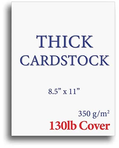 Desktop Publishing Supplies Extra Heavy Duty Bright White Cardstock 130lb Cover (350gsm) 15 Sheets 8.5" x 11" | Commercial Printing Invitations thumbnail 1
