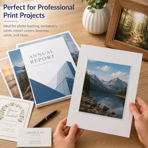 Desktop Publishing Supplies Extra Heavy Duty Bright White Cardstock 130lb Cover (350gsm) 40 Sheets 8.5" x 11" | Commercial Printing & Invitations thumbnail 4