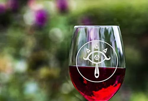 Hat Shark Truthful Eye Legendary Royal Ninja Tribe Video Game Parody - Laser Engraved Stemless Wine Glasses | 21 oz Dishwasher Safe thumbnail 5