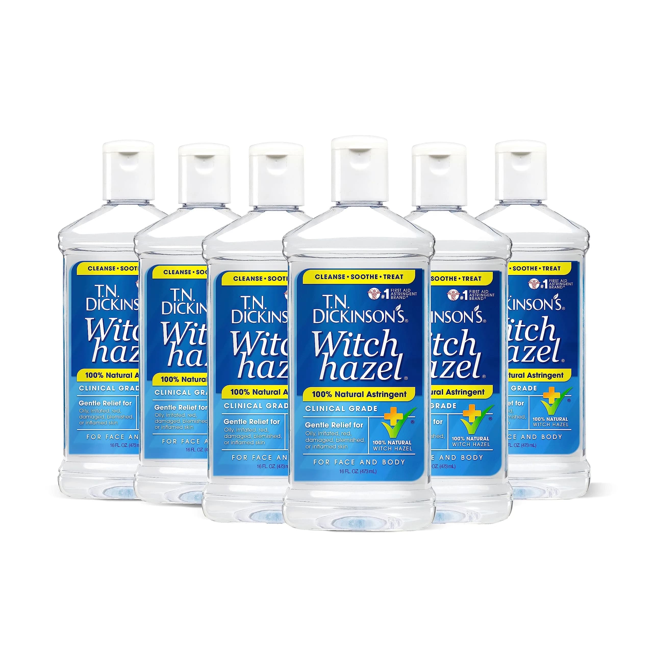 T.N. Dickinson's 100% Natural Witch Hazel Astringent 473ml (16 Fl Oz) | Cleanses & Soothes Skin - main product image