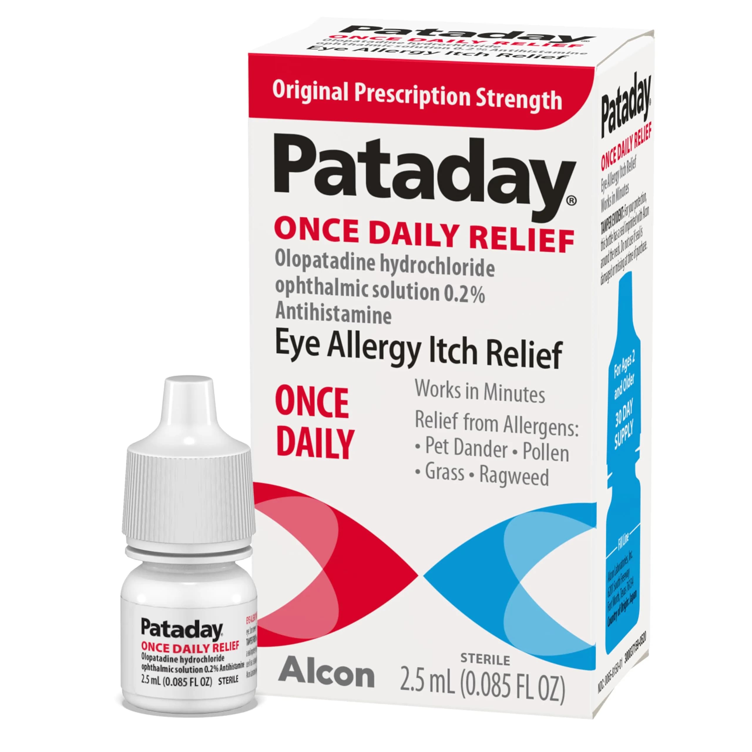 PATADAY Once Daily Allergy Eye Drops 2.5 ml | Fast-Acting Antihistamine for Itchy Eyes