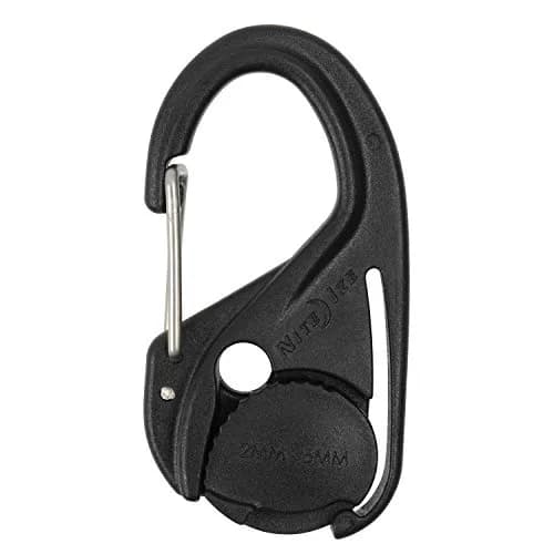 Nite Ize CamJam Cord Tightener with Carabiner Clip - Plastic Carabiner & Stainless Steel Lock - Utility Rope & Cord Tightener - Black thumbnail 2