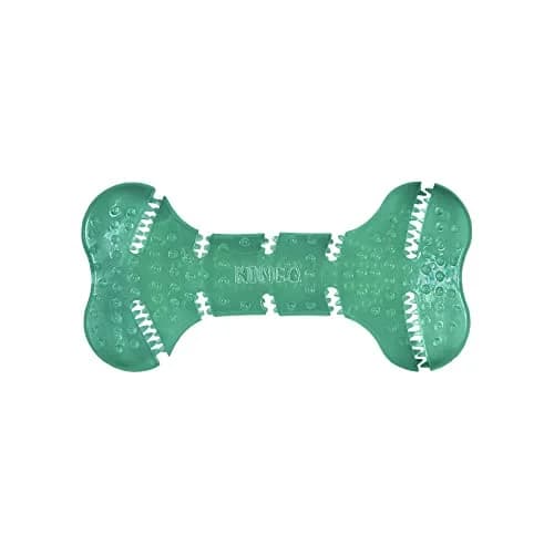 KONG Squeezz Dental Bone Chew Toy for Medium/Large Dogs | Flexible Teeth Cleaning Toy thumbnail 1