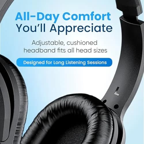 Philips Over Ear Wired Stereo Headphones with 6.3mm Adapter | 40mm Drivers for Clear Sound thumbnail 4