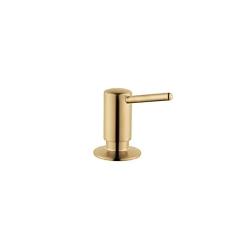 hansgrohe Brushed Gold Optic Ceramic Soap Dispenser 473ml (16 fl oz) | Premium Finish for Kitchens thumbnail 1