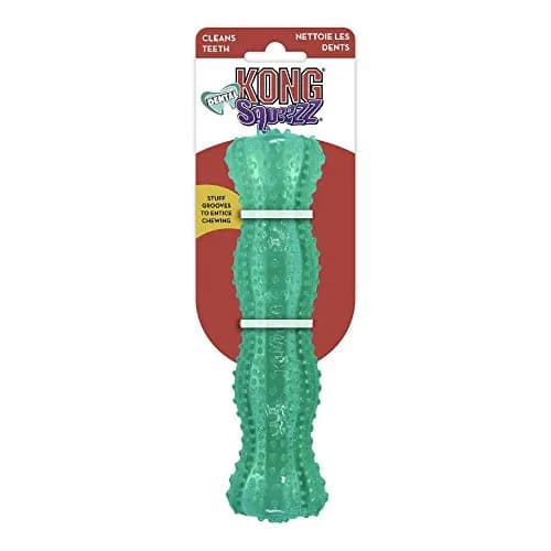 KONG Squeezz Dental Stick Dog Toy for Medium/Large Dogs | Cleans Teeth & Gums thumbnail 3