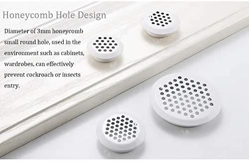 NACX 20Pcs Air Vents 35mm Circular Soffit Vent Stainless Steel White | Durable Ventilation Solution thumbnail 5