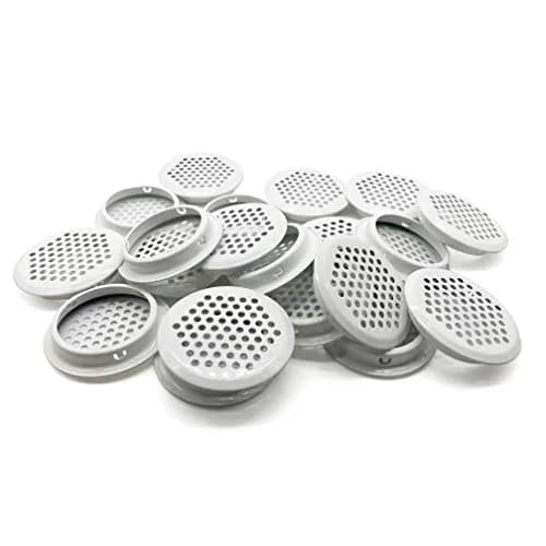 NACX Stainless Steel Circular Soffit Vent 53mm White | Durable Ventilation for Cabinets & Wardrobes thumbnail 1
