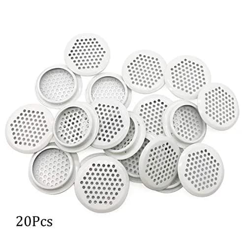 NACX Stainless Steel Circular Soffit Vent 53mm White | Durable Ventilation for Cabinets & Wardrobes thumbnail 3