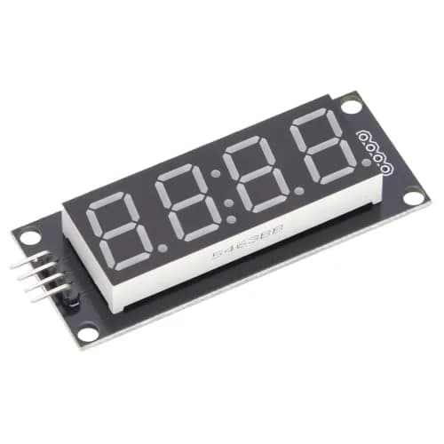 Hyuduo 4-Digit 7-Segment LED Display Module with TM1637 IC, Blue LEDs | Raspberry Pi Compatible thumbnail 1