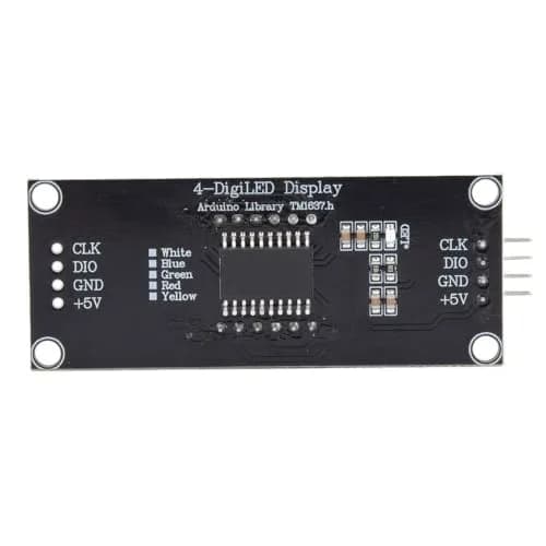 Hyuduo 4-Digit 7-Segment LED Display Module with TM1637 IC, Blue LEDs | Raspberry Pi Compatible thumbnail 9