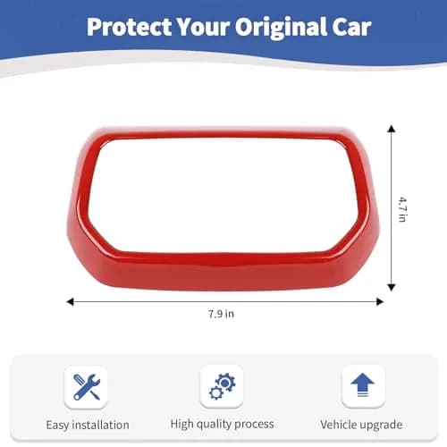 RT-TCZ Red Rear Air AC Vent Cover Trim for Jeep Wrangler JLU & Gladiator JT 4-Door | ABS Plastic Interior Accessories thumbnail 6