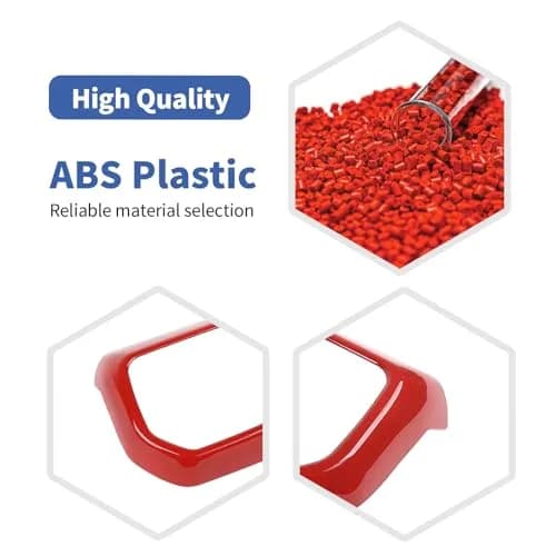 RT-TCZ Red Rear Air AC Vent Cover Trim for Jeep Wrangler JLU & Gladiator JT 4-Door | ABS Plastic Interior Accessories thumbnail 3