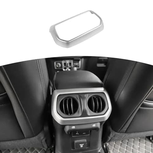 RT-TCZ Rear AC Vent Cover Trim for Jeep Wrangler JLU 2018-Present & Gladiator JT 2020-Present Silver (1 pc) thumbnail 1