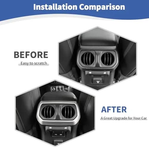 RT-TCZ Rear AC Vent Cover Trim for Jeep Wrangler JLU 2018-Present & Gladiator JT 2020-Present Silver (1 pc) thumbnail 2