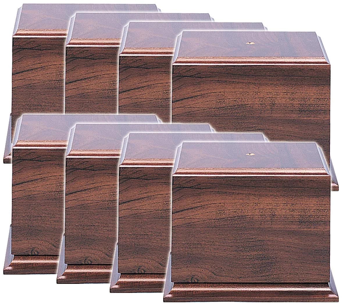 On Top Awards 5" Tall Cherry Finish Particle Wood Trophy Base | Perpetual Award Platform (6.5x6.5x6)