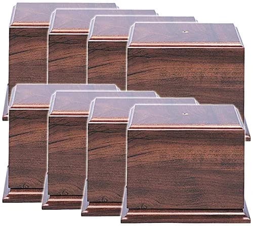 On Top Awards 5" Tall Cherry Finish Particle Wood Trophy Base | Perpetual Award Platform (6.5x6.5x6) thumbnail 1