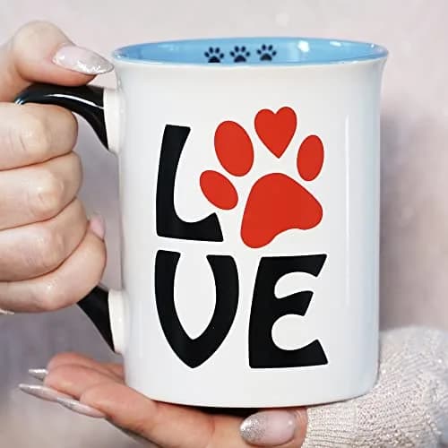 Cottage Creek Ceramic Dog Mom Coffee Mug, 16oz Pawprint | Dog Lover Gift for Women & Men thumbnail 5
