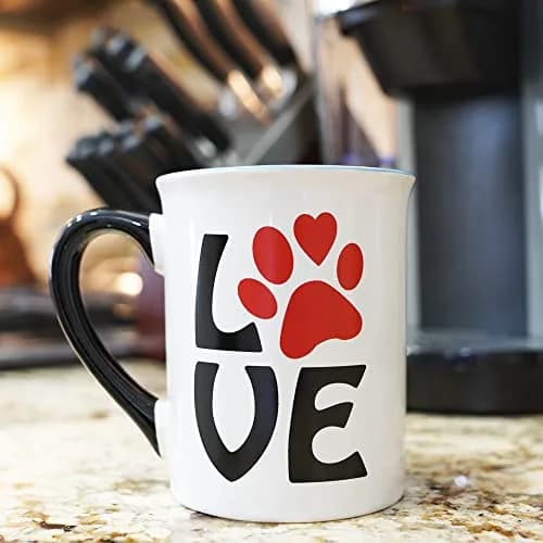 Cottage Creek Ceramic Dog Mom Coffee Mug, 16oz Pawprint | Dog Lover Gift for Women & Men thumbnail 6