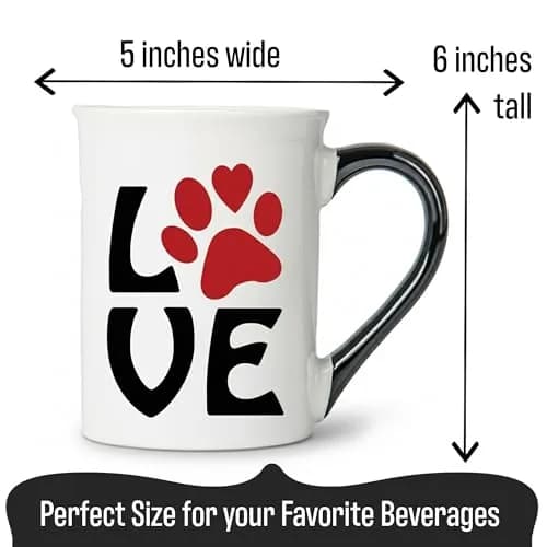Cottage Creek Ceramic Dog Mom Coffee Mug, 16oz Pawprint | Dog Lover Gift for Women & Men thumbnail 7