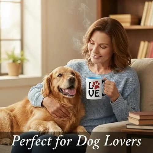 Cottage Creek Ceramic Dog Mom Coffee Mug, 16oz Pawprint | Dog Lover Gift for Women & Men thumbnail 3