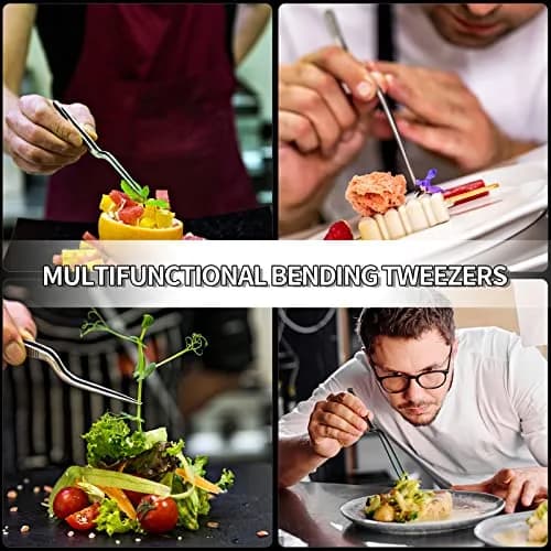 MSY BIGSUNNY Kitchen Tweezers Set of 2 | 12 Inch Stainless Steel Food Tongs for Precision Cooking & Serving thumbnail 4