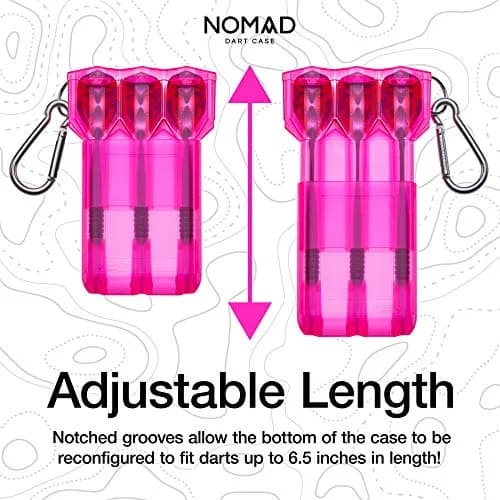 Casemaster Nomad Adjustable Dart Case Neon Pink | Fits Steel & Soft Tip Darts Up to 6.5 Inches thumbnail 4