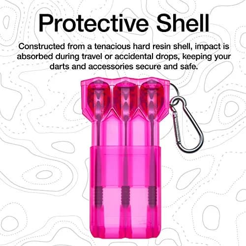Casemaster Nomad Adjustable Dart Case Neon Pink | Fits Steel & Soft Tip Darts Up to 6.5 Inches thumbnail 2