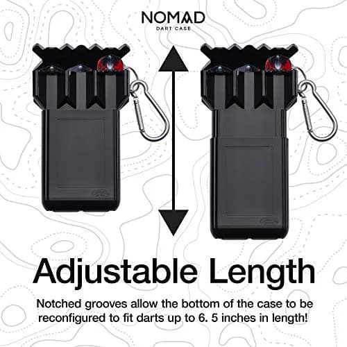 Casemaster Nomad Adjustable Dart Case Black | Fits Steel & Soft Tip Darts, 3 Darts, 6.5" thumbnail 4